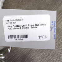 Hvy Cotton Lead Rope, Bull Snap *xc, clean & stains
