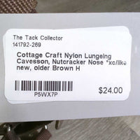 Nylon Lungeing Cavesson, Nutcracker Nose *xc/like new, older
