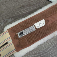 Cotton Web Fleece Lined Girth, 2x els, D Ring *vgc, mnr hairy, dirt & clumpy, rusty
