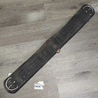 Nylon Web Cinch, Neoprene Velcro Liner, D Ring *fair, dirty, faded, rubs, curled/folded edges, rusty, hairy
