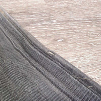 Nylon Web Cinch, Neoprene Velcro Liner, D Ring *fair, dirty, faded, rubs, curled/folded edges, rusty, hairy
