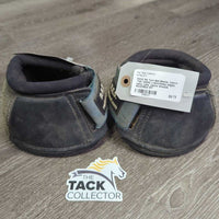 No Turn Bell Boots, Velcro *fair, faded, v.torn/holey edges, hairy, rubs, velcro threads
