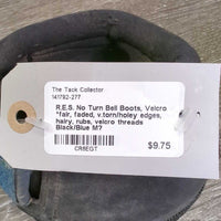 No Turn Bell Boots, Velcro *fair, faded, v.torn/holey edges, hairy, rubs, velcro threads
