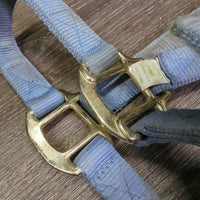 Thick Nylon Halter, adj, snap *gc, faded, discolored, dirty, stains, hole rubs/frays
