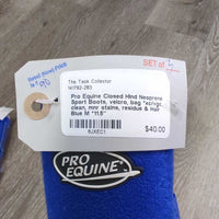 Closed Hind Neoprene Sport Boots, velcro, bag *xc/vgc, clean, mnr stains, residue & Hair
