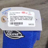 Closed Hind Neoprene Sport Boots, velcro, bag *xc/vgc, clean, mnr stains, residue & hair
