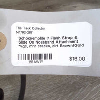 Flash Strap & Slide On Noseband Attachment *vgc, mnr cracks, dirt
