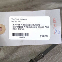 2 Piece Adjustable Running Martingale Attachments, snaps *like new
