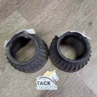 Ribbed Rubber Bell Boots, Pull on *gc, dirty, faded, residue, scratches, rubs
