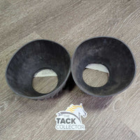 Ribbed Rubber Bell Boots, Pull on *gc, dirty, faded, residue, scratches, rubs
