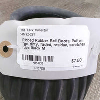 Ribbed Rubber Bell Boots, Pull on *gc, dirty, faded, residue, scratches, rubs
