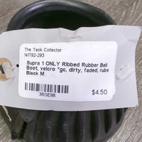 1 ONLY Ribbed Rubber Bell Boot, velcro *vgc, dirty, faded, rubs
