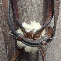 Rsd/Padded Figure 8 Noseband Only, Sheepskin Noseband *vgc, clean, v.mnr rubs, scrapes, residue & scuffs
