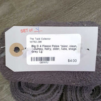 4 Fleece Polos *poor, clean, v.clumpy, hairy, older, rubs, snags
