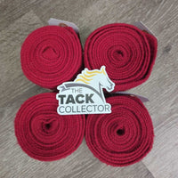 4 Stretchy Wool Leg Wraps *vgc/gc, mnr hairy, clean, holey edge, older, stains, discolored velcro
