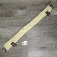Fleece Covered Bareback Pad Girth *gc, dirty, stains, clumpy, shavings, older, rusty
