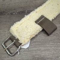 Fleece Covered Bareback Pad Girth *gc, dirty, stains, clumpy, shavings, older, rusty

