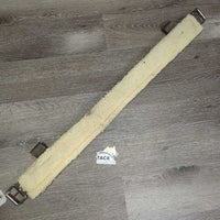 Fleece Covered Bareback Pad Girth *gc, dirty, stains, clumpy, shavings, older, rusty
