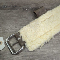 Fleece Covered Bareback Pad Girth *gc, dirty, stains, clumpy, shavings, older, rusty
