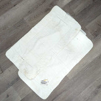Pr Cotton No Bow Leg Quilts *gc, clean, older, stains, pilly, mnr hair, threads
