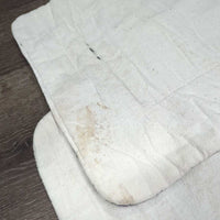 Pr Cotton No Bow Leg Quilts *gc, clean, older, stains, pilly, mnr hair, threads
