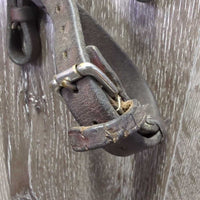 Rsd Bridle, tag *gc/fair, clean & mnr dirty, v.dry, v.stiff, broken keepers, xholes, creases
