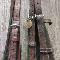 Rsd Bridle, tag *gc/fair, clean & mnr dirty, v.dry, v.stiff, broken keepers, xholes, creases
