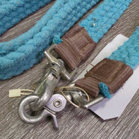 Braided Cotton Barrel - Roper Loop Reins, znaps *gc, snags, rubs, threads, stains, dirty?

