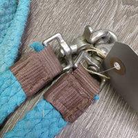 Braided Cotton Barrel - Roper Loop Reins, znaps *gc, snags, rubs, threads, stains, dirty?
