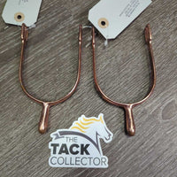Hvy Rounded Dressage Spurs *gc/fair, clean, v.rubbed & peeled, scratches
