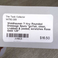 Hvy Rounded Dressage Spurs *gc/fair, clean, v.rubbed & peeled, scratches
