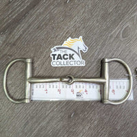 Thin D Ring Snaffle Bit *gc, clean, older, scratches, stains, chews, rough, loose joints
