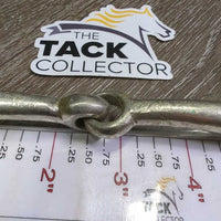 Thin D Ring Snaffle Bit *gc, clean, older, scratches, stains, chews, rough, loose joints
