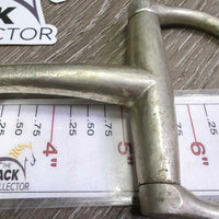 Thin D Ring Snaffle Bit *gc, clean, older, scratches, stains, chews, rough, loose joints
