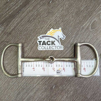 Thin D Ring Snaffle Bit *gc, clean, older, scratches, stains, chews, rough, loose joints
