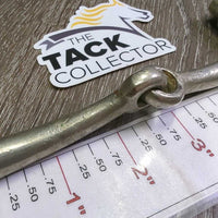 Thin D Ring Snaffle Bit *gc, clean, older, scratches, stains, chews, rough, loose joints
