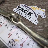 Thin D Ring Snaffle Bit *gc, clean, older, scratches, stains, chews, rough, loose joints
