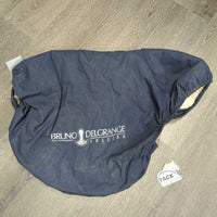 Fleece Lined Nylon Jumper Saddle Cover *vgc/gc, older?, dirt, clumpy, stains, mnr hair, threads
