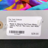 Full Face Slinky, velcro, Pull on *like new, hair

