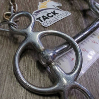 Plated 2 Ring Liver Pool Driving Bit, Hvy Chain *gc, clean, residue, bent, rust
