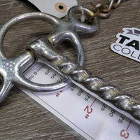 Plated 2 Ring Liver Pool Driving Bit, Hvy Chain *gc, clean, residue, bent, rust
