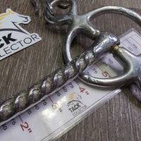 Plated 2 Ring Liver Pool Driving Bit, Hvy Chain *gc, clean, residue, bent, rust
