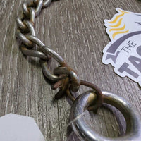 Plated 2 Ring Liver Pool Driving Bit, Hvy Chain *gc, clean, residue, bent, rust
