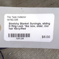 Stretchy Blanket Surcingle, sliding D Ring Lock *like new, older, mnr hair
