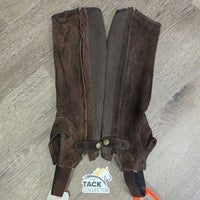 Suede Half Chaps *vgc, clean, mnr rubs & fading
