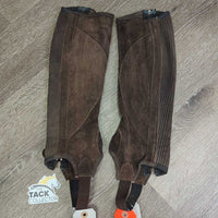 Suede Half Chaps *vgc, clean, mnr rubs & fading

