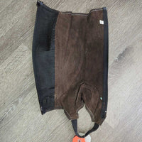 Suede Half Chaps *vgc, clean, mnr rubs & fading
