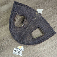 Soft Leather Thick Felt Lined Poll Guard Head Bumper *gc, clean, mnr faded, stains, residue & dirt
