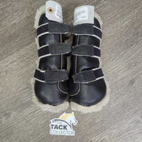 Open Front & Hind Boots, Fleece, metal tabs *gc/fair, clean, peeled, stiff, bent, rubs, scrapes

