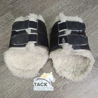 Open Front & Hind Boots, Fleece, metal tabs *gc/fair, clean, peeled, stiff, bent, rubs, scrapes
